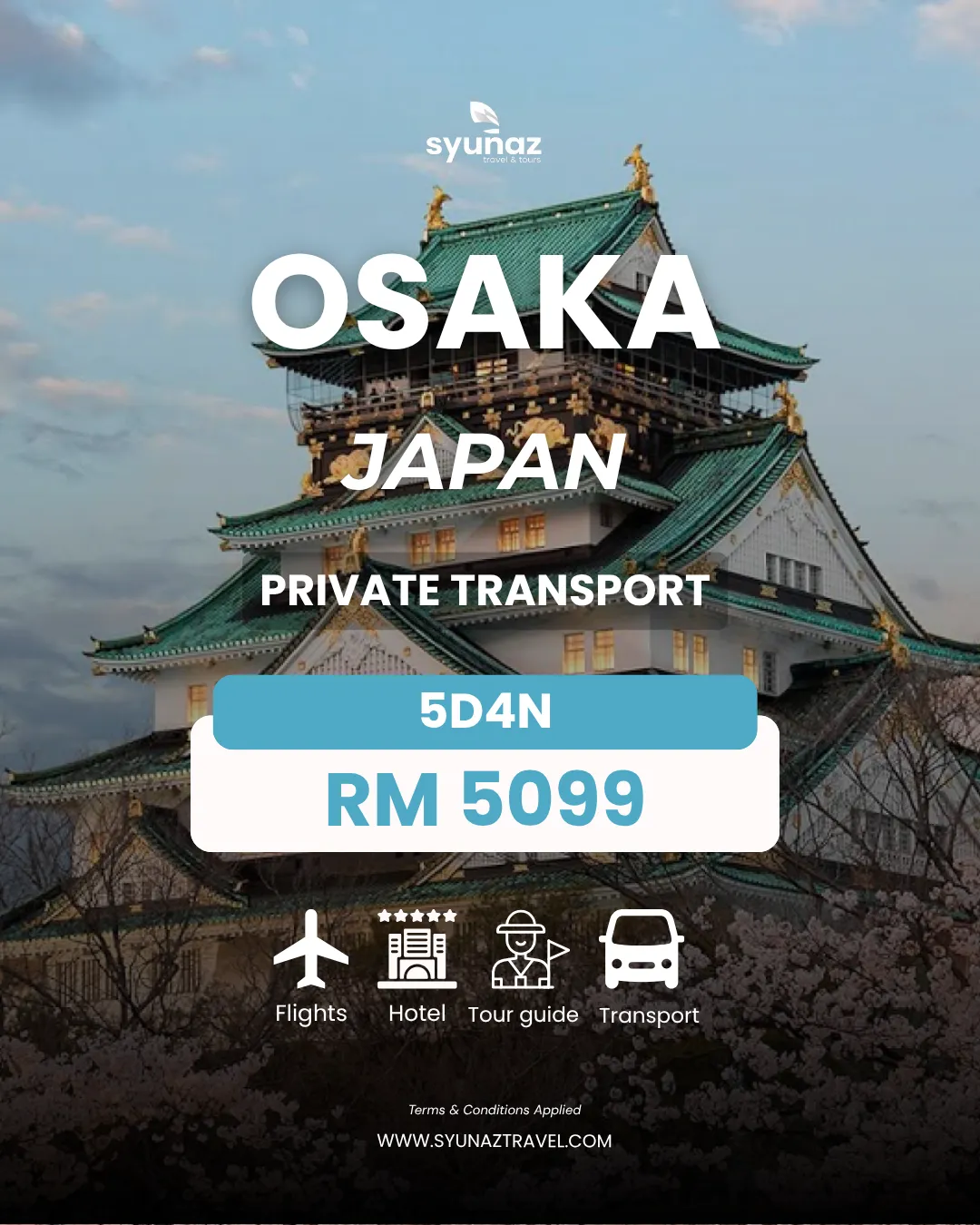 Osaka private transport package